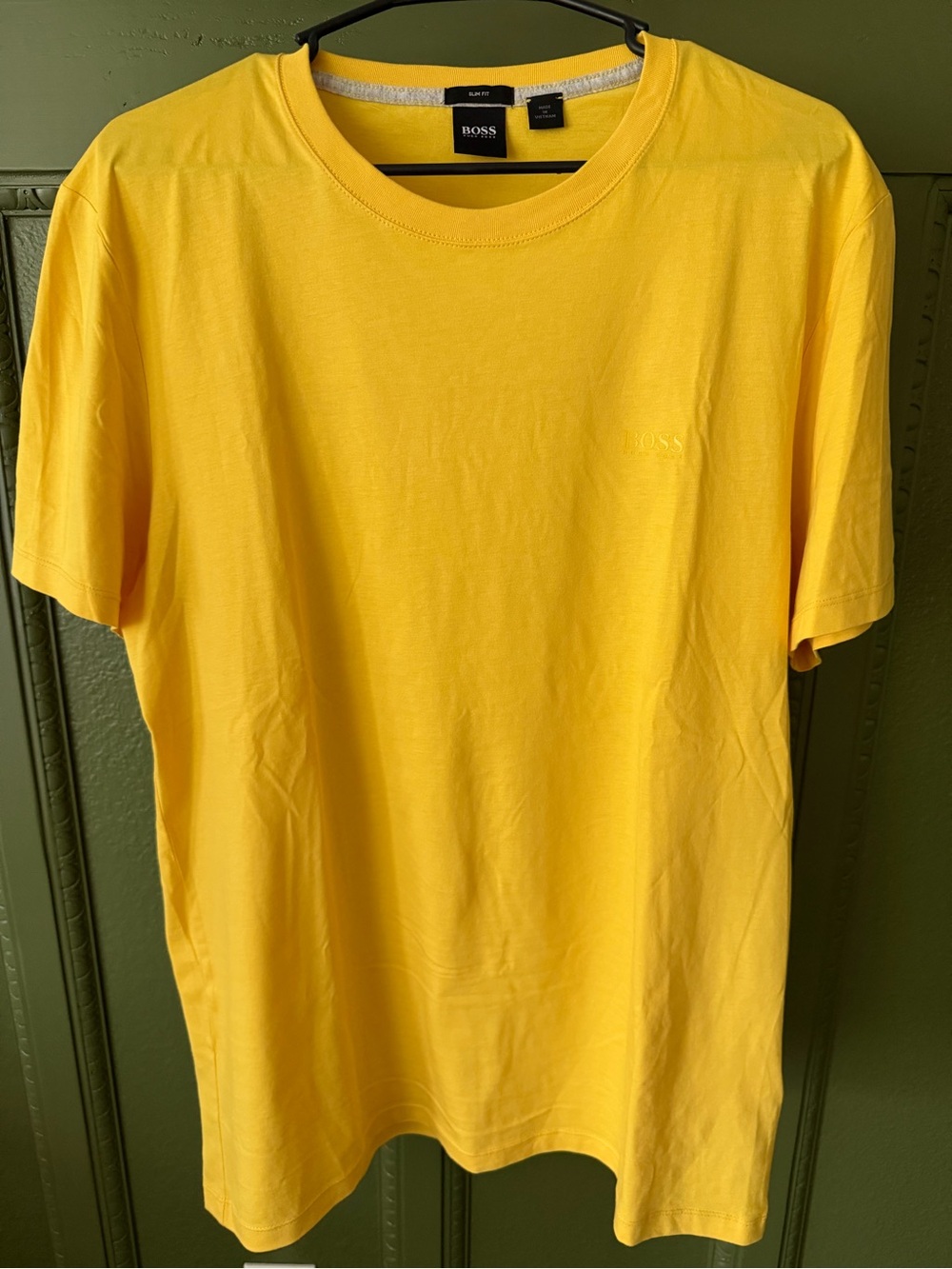 BOSS Men's Crew Neck T-Shirt in Yellow